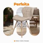 Kit 4 Cadeiras Estofada Eiffel Slim Wood Pés Madeira - Bege