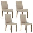 Kit 4 Cadeiras Estofadas 40003 Suede Pln