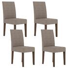 Kit 4 Cadeiras Estofadas 40003 Suede Pln