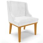 Kit 4 Cadeiras Estofadas Base Fixa De Madeira Castanho Lia Si