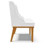 Kit 4 Cadeiras Estofadas Base Fixa De Madeira Castanho Lia Si