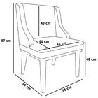 Kit 4 Cadeiras Estofadas Base Fixa De Madeira Preto Lia Sinté