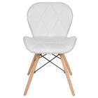 Kit 4 Cadeiras Estofadas Charles Eames Eiffel Slim Wood Confo