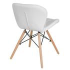Kit 4 Cadeiras Estofadas Charles Eames Eiffel Slim Wood Confo