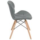 Kit 4 Cadeiras Estofadas Charles Eames Eiffel Slim Wood Confo