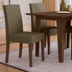 Kit 4 Cadeiras Estofadas Com Encosto Bordado E Pés Mdf Jade A