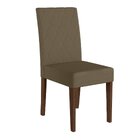 Kit 4 Cadeiras Estofadas Com Encosto Bordado E Pés Mdf Jade A