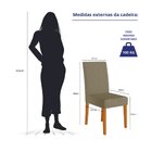 Kit 4 Cadeiras Estofadas Com Encosto Bordado E Pés Mdf Jade F