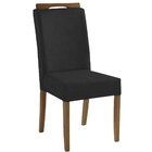 Kit 4 Cadeiras Estofadas D-28 100% Madeira Heloísa Suede Preto