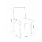 Kit 4 Cadeiras Estofadas Dara  Bege