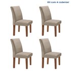 Kit 4 Cadeiras Estofadas Espanha Espresso Móveis Chocolate/of