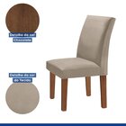 Kit 4 Cadeiras Estofadas Espanha Espresso Móveis Chocolate/of