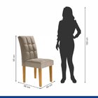 Kit 4 Cadeiras Estofadas Hobby Espresso Móveis Cinamomo/off W