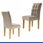 Kit 4 Cadeiras Estofadas Hobby Espresso Móveis Cinamomo/off W