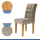 Kit 4 Cadeiras Estofadas Hobby Espresso Móveis Cinamomo/off W