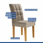 Kit 4 Cadeiras Estofadas Hobby Espresso Móveis Cinamomo/off W