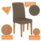 Kit 4 Cadeiras Estofadas Kansas Cinamo/suede Capucc - Móveis