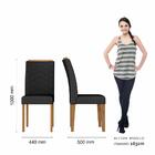 Kit 4 Cadeiras Estofadas Kansas Cinamom/suede Preto - Móveis