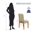 Kit 4 Cadeiras Estofadas Lisa E Pés Mdf Josi Freijó/bege