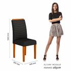 Kit 4 Cadeiras Estofadas Lisboa Wood Cinamomo/preto - Moveis