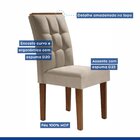 Kit 4 Cadeiras Estofadas Madri Espresso Móveis Chocolate/off