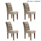 Kit 4 Cadeiras Estofadas Madri Espresso Móveis Chocolate/off