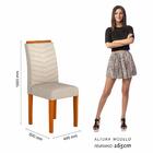 Kit 4 Cadeiras Estofadas Mesa De Jantar Lisboa Wood Cinamomo/