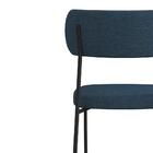 Kit 4 Cadeiras Estofadas Milli Corano/linho F02 Preto/azul -