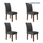 Kit 4 Cadeiras Estofadas Moscou Espresso Móveis Chocolate/off