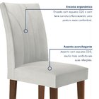 Kit 4 Cadeiras Estofadas Moscou Espresso Móveis Chocolate/off