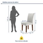 Kit 4 Cadeiras Estofadas Moscou Espresso Móveis Chocolate/off