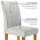 Kit 4 Cadeiras Estofadas Moscou Espresso Móveis Cinamomo/off