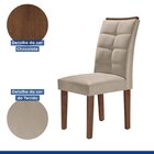 Kit 4 Cadeiras Estofadas Nápoles Espresso Móveis Chocolate/of