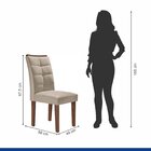 Kit 4 Cadeiras Estofadas Nápoles Espresso Móveis Chocolate/of