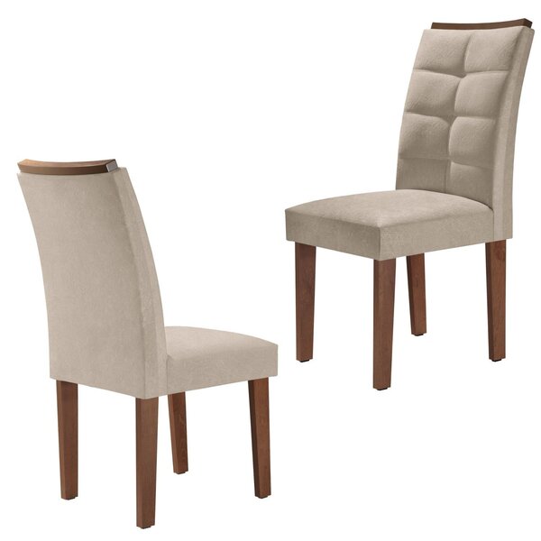 Kit 4 Cadeiras Estofadas Nápoles Espresso Móveis Chocolate/of