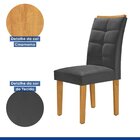 Kit 4 Cadeiras Estofadas Nápoles Espresso Móveis Cinamomo/off