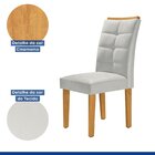 Kit 4 Cadeiras Estofadas Nápoles Espresso Móveis Cinamomo/off