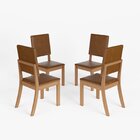 Kit 4 Cadeiras Estofadas Para Mesa De Jantar Milla Plus Natur