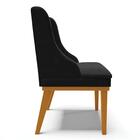 Kit 4 Cadeiras Estofadas Para Sala De Jantar Base Fixa De Mad