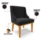 Kit 4 Cadeiras Estofadas Para Sala De Jantar Base Fixa De Mad