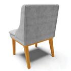 Kit 4 Cadeiras Estofadas Para Sala De Jantar Base Fixa De Mad