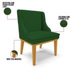 Kit 4 Cadeiras Estofadas Para Sala De Jantar Base Fixa De Mad