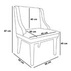 Kit 4 Cadeiras Estofadas Para Sala De Jantar Base Fixa De Mad