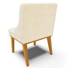 Kit 4 Cadeiras Estofadas Para Sala De Jantar Base Fixa De Mad