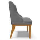 Kit 4 Cadeiras Estofadas Para Sala De Jantar Base Fixa De Mad