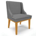 Kit 4 Cadeiras Estofadas Para Sala De Jantar Base Fixa De Mad