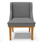 Kit 4 Cadeiras Estofadas Para Sala De Jantar Base Fixa De Mad