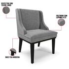 Kit 4 Cadeiras Estofadas Para Sala De Jantar Base Fixa De Mad