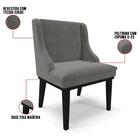 Kit 4 Cadeiras Estofadas Para Sala De Jantar Base Fixa De Mad