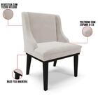 Kit 4 Cadeiras Estofadas Para Sala De Jantar Base Fixa De Mad